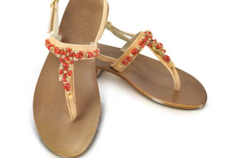Red Jeweled Sandals